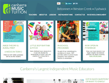 Tablet Screenshot of canberramusictuition.com.au